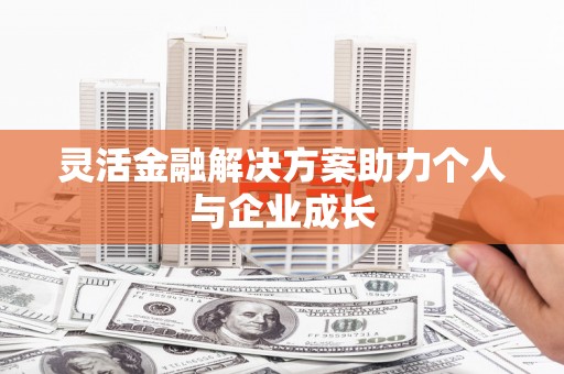 泗阳灵活金融解决方案助力个人与企业成长