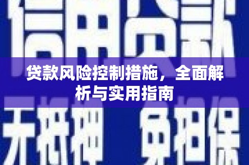 泗阳贷款风险控制措施，全面解析与实用指南