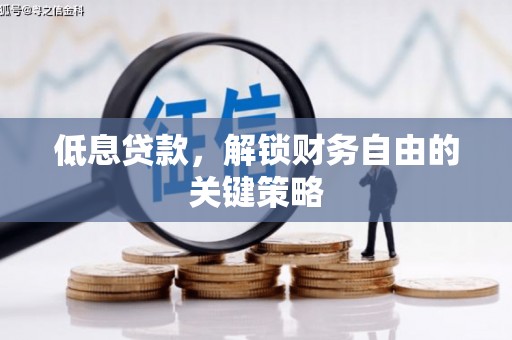 泗阳低息贷款，解锁财务自由的关键策略