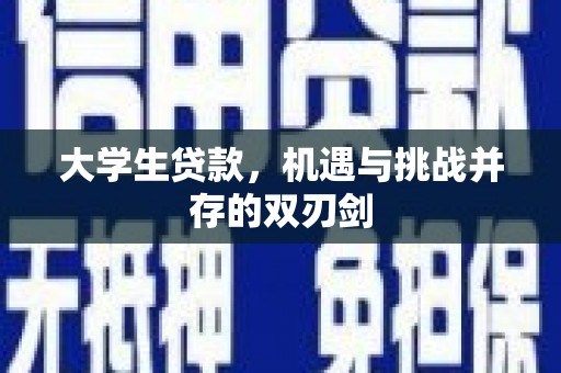 泗阳大学生贷款，机遇与挑战并存的双刃剑