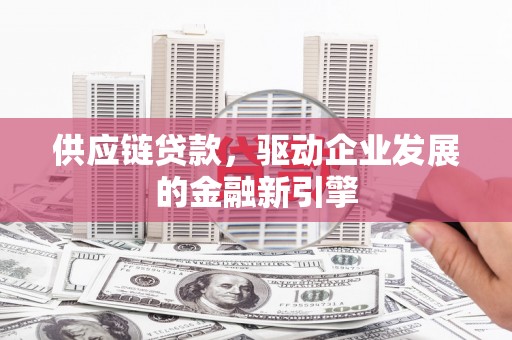 泗阳供应链贷款，驱动企业发展的金融新引擎