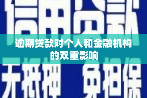 泗阳逾期贷款对个人和金融机构的双重影响