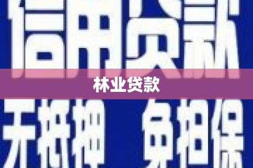 泗阳林业贷款