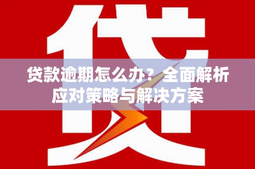 泗阳贷款逾期怎么办？全面解析应对策略与解决方案