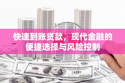 泗阳快速到账贷款，现代金融的便捷选择与风险控制