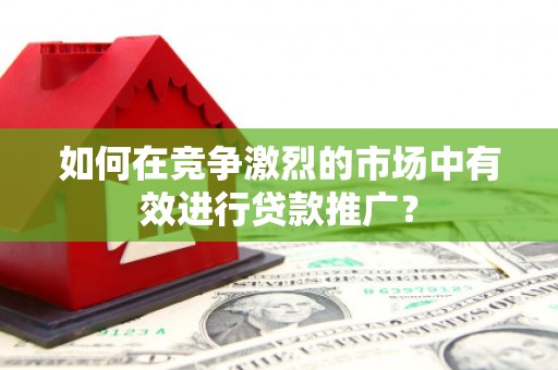 泗阳如何在竞争激烈的市场中有效进行贷款推广？
