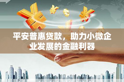 泗阳平安普惠贷款，助力小微企业发展的金融利器