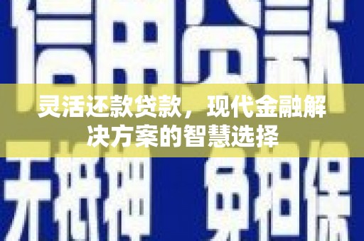 泗阳灵活还款贷款，现代金融解决方案的智慧选择