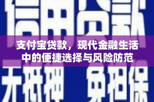 泗阳支付宝贷款，现代金融生活中的便捷选择与风险防范