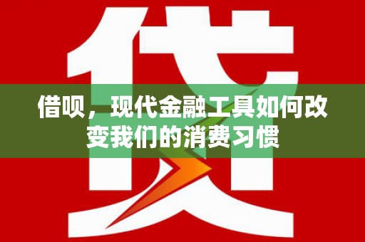 泗阳借呗，现代金融工具如何改变我们的消费习惯