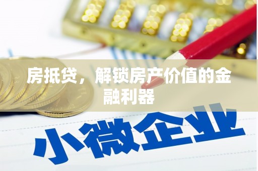 泗阳房抵贷，解锁房产价值的金融利器