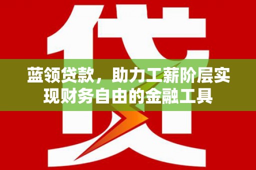 泗阳蓝领贷款，助力工薪阶层实现财务自由的金融工具