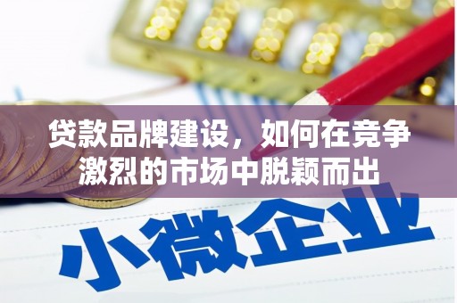 泗阳贷款品牌建设，如何在竞争激烈的市场中脱颖而出