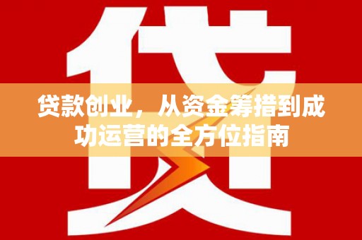 泗阳贷款创业，从资金筹措到成功运营的全方位指南