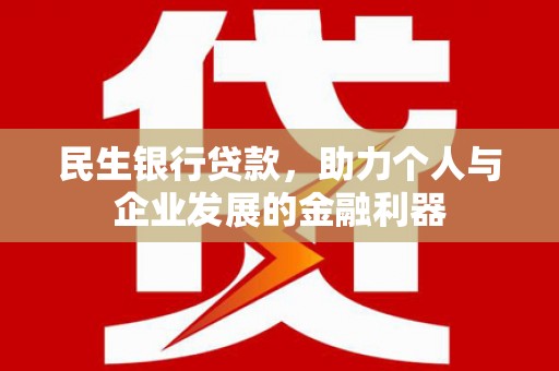 泗阳民生银行贷款，助力个人与企业发展的金融利器