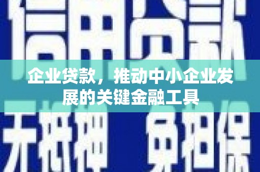 泗阳企业贷款，推动中小企业发展的关键金融工具