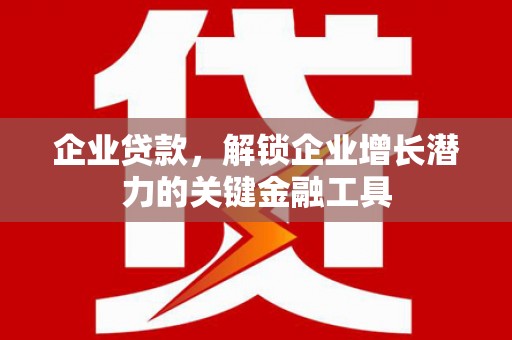 泗阳企业贷款，解锁企业增长潜力的关键金融工具