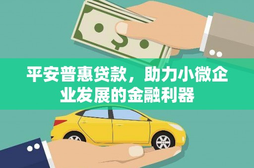 泗阳平安普惠贷款，助力小微企业发展的金融利器