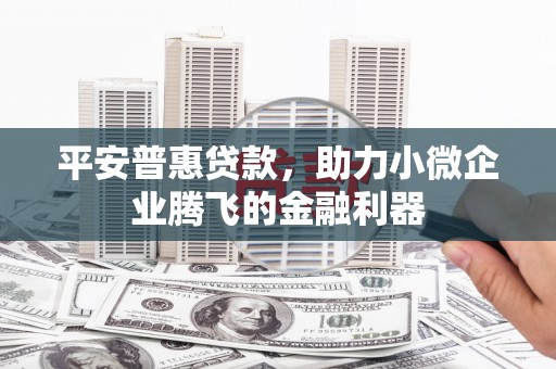 泗阳平安普惠贷款，助力小微企业腾飞的金融利器