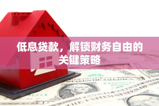 泗阳低息贷款，解锁财务自由的关键策略