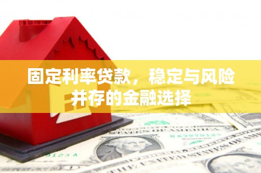 泗阳固定利率贷款，稳定与风险并存的金融选择