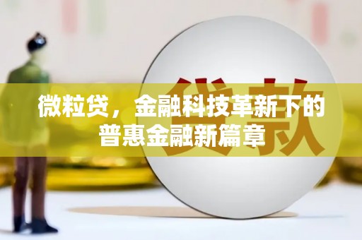 泗阳微粒贷，金融科技革新下的普惠金融新篇章