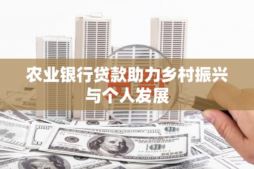 泗阳农业银行贷款助力乡村振兴与个人发展