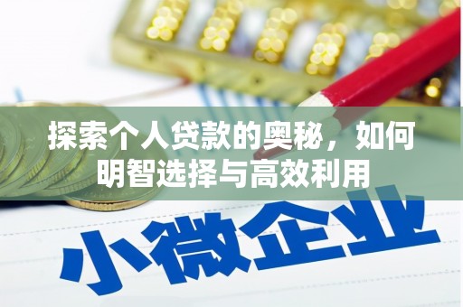 泗阳探索个人贷款的奥秘，如何明智选择与高效利用