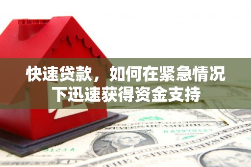 泗阳快速贷款，如何在紧急情况下迅速获得资金支持