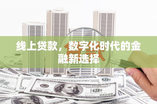 泗阳线上贷款，数字化时代的金融新选择