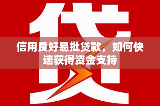 泗阳信用良好易批贷款，如何快速获得资金支持