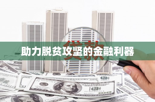 泗阳助力脱贫攻坚的金融利器