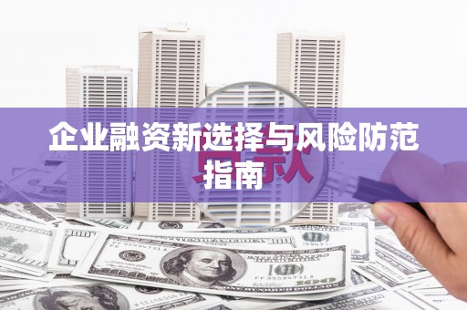 泗阳企业融资新选择与风险防范指南