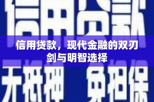 泗阳信用贷款，现代金融的双刃剑与明智选择