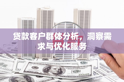 泗阳贷款客户群体分析，洞察需求与优化服务